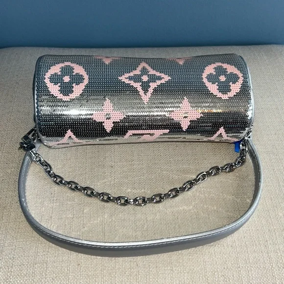 Louis Vuitton Special Edition Silver Sequin Papillon Bag - Picture 11 of 13